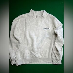 Essentials mock neck heather grey